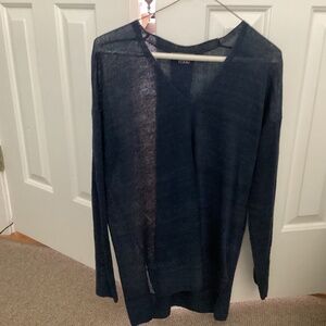 Vince linen navy oversized sweater